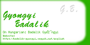 gyongyi badalik business card